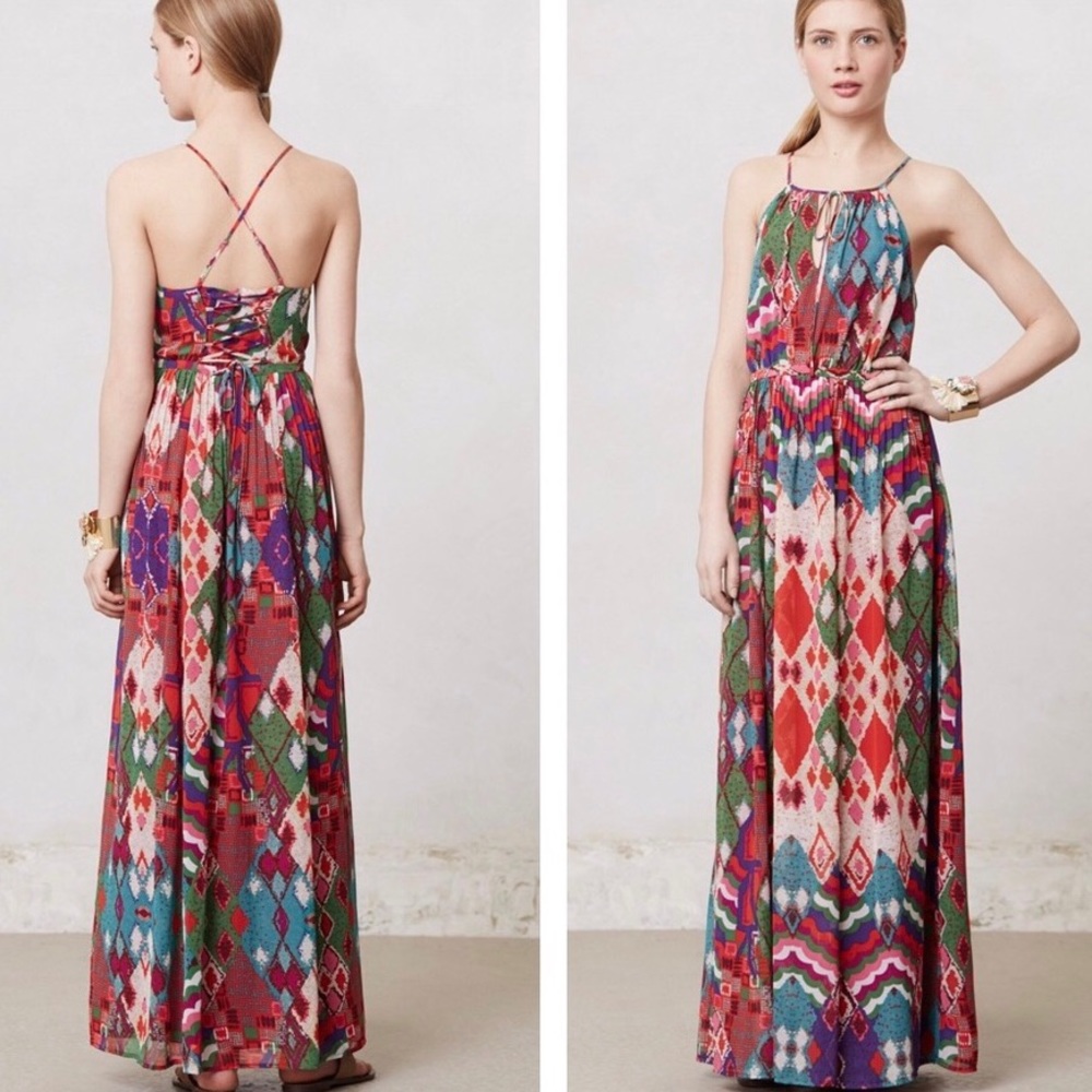 Anthropologie Multicolor Maxi Dress